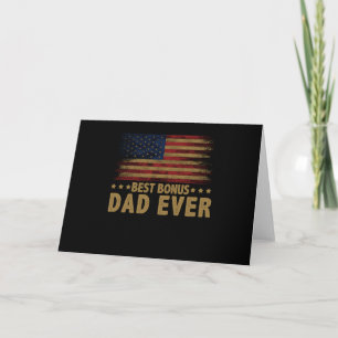 Tarjeta Mejor Bono de Papá Nunca Para La Bandera Estadouni
