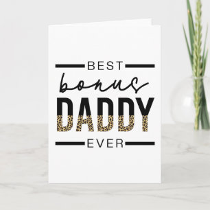 Tarjeta Mejor Bono Papi Ever Leopargraphy Typography