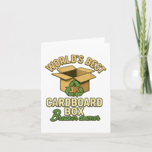 Tarjeta Mejor Caja de Cartón Breaker Downer Funny Eco