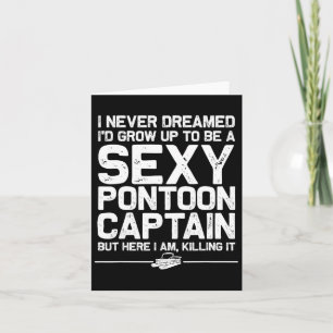 Tarjeta Mejor Capitán De Pontón Arte Para Hombres Pon De B