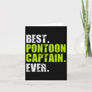 Tarjeta Mejor Capitán de Pontón, Regalos De Bote Gracioso