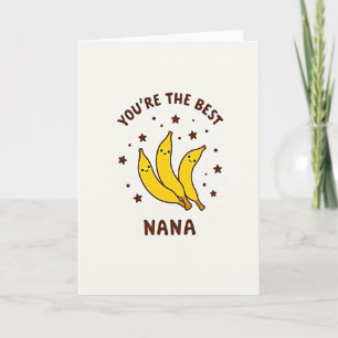 Tarjeta Mejor Carta Familiar de Frutas de Nana