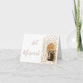 Tarjeta mejor chic dorado elegante feliz eid Mubarak