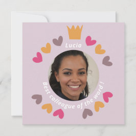 Tarjeta Mejor colega compañero de trabajo amigo - foto - f