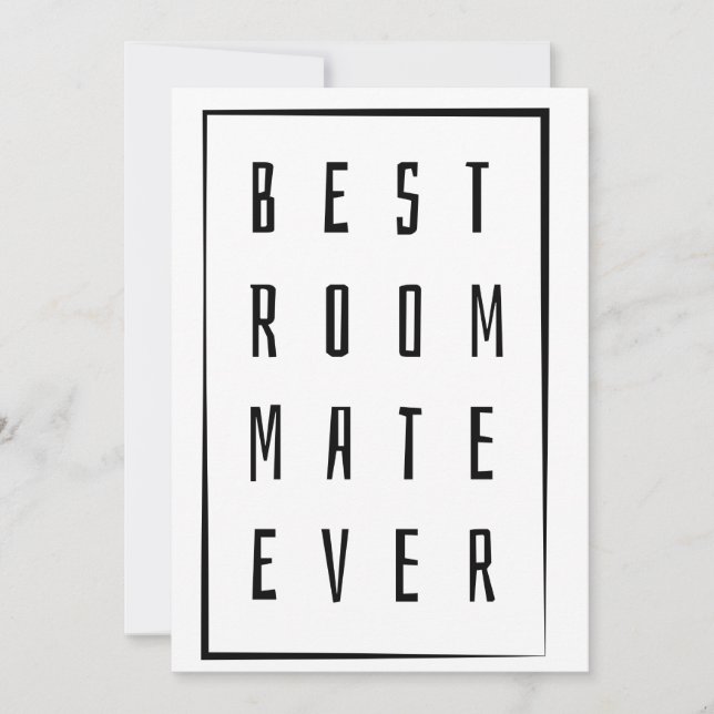 Tarjeta 🖤 mejor compañero de habitación de todos los tiem (Anverso)
