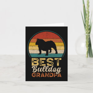 Tarjeta Mejor cosecha de atardecer del abuelo de Bulldog r