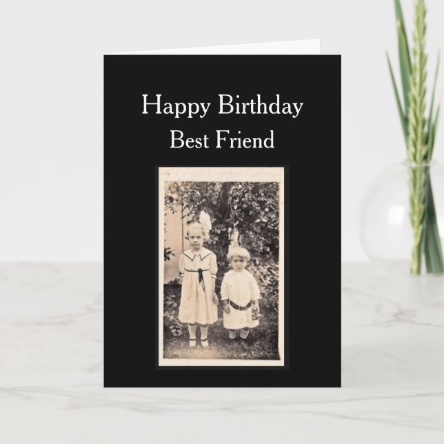 Tarjeta Mejor Cumpleaños de Amigo con su Foto (Anverso)