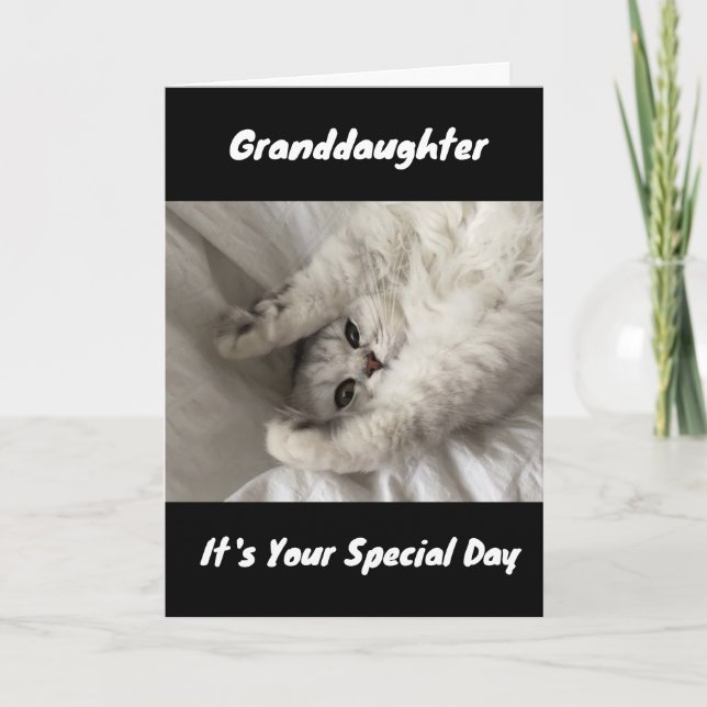 TARJETA MEJOR CUMPLEAÑOS DE LA HISTORIA A ***GRANDDAUGHTER (Anverso)