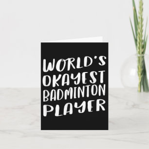 Tarjeta Mejor Deporte Funny del Jugador de Badminton del M
