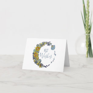 Tarjeta Mejor Deseos Dandelion Circle Moon Design