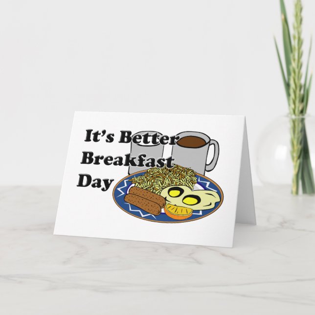 Tarjeta Mejor Día de Desayuno (Anverso)
