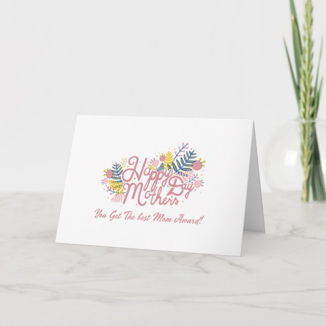 Tarjeta Mejor Día de la Madre (Anverso)