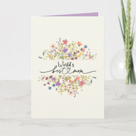 Tarjeta Mejor Día de la Madre de fotos de flores silvestre