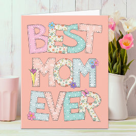 Tarjeta Mejor Día de la Madre de mamá de Peach