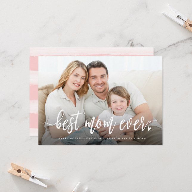 Tarjeta Mejor Día de la Madre Fotográfica (Anverso/Reverso In Situ)