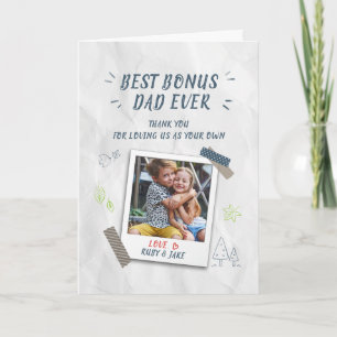 Tarjeta Mejor Día del Padre Papá Bonus Foto Personalizada