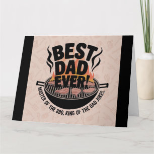 Tarjeta Mejor diseño de barbacoa de papá - Rey del asador