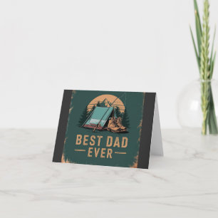Tarjeta Mejor Diseño de Camping de Papá Ever