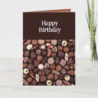 Tarjeta Mejor edad de cumpleaños con diversión de chocolat