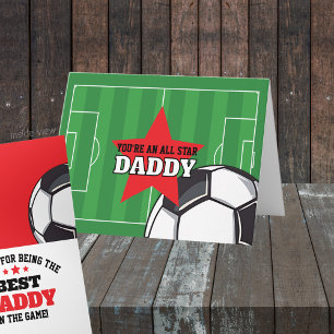 Tarjeta Mejor en el Juego Regalo Personalizado de Fútbol