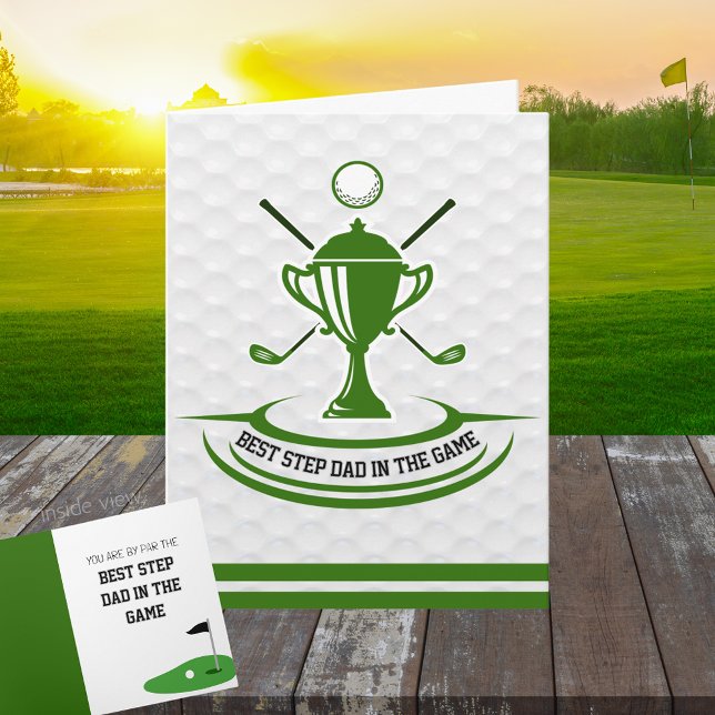 Tarjeta Mejor en el Juego Regalo Personalizado de Golf Ple (Golf Best by Par Best in the Game Folding Gift Greeting Card for Him or Her)