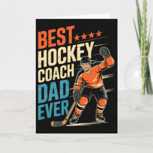 Tarjeta Mejor Entrenador de Hockey Papá del Día del Padre