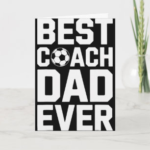 Tarjeta Mejor Entrenador Papá Futbol Entrenamiento Amantes