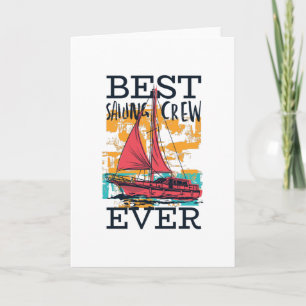 Tarjeta Mejor equipo de vela - Regalo de barco de vela
