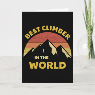 Tarjeta Mejor Escalador Del Mundo Montañista Climber Monta