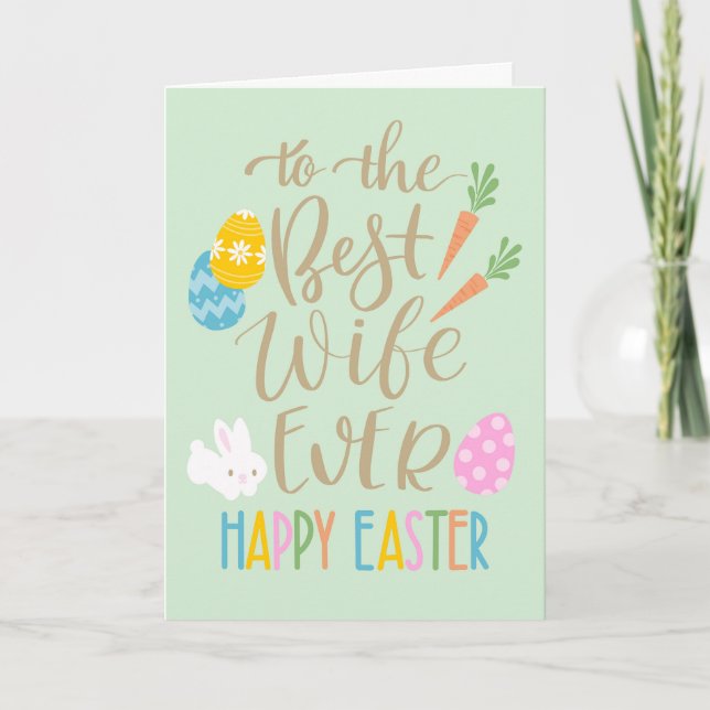 Tarjeta Mejor Esposa de la Historia de Pascua (Anverso)