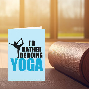 Tarjeta Mejor Estaría Haciendo Yoga Cumpleaños Divertido Y