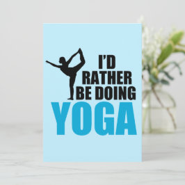 Tarjeta Mejor Estaría Haciendo Yoga Postura de Bailarines