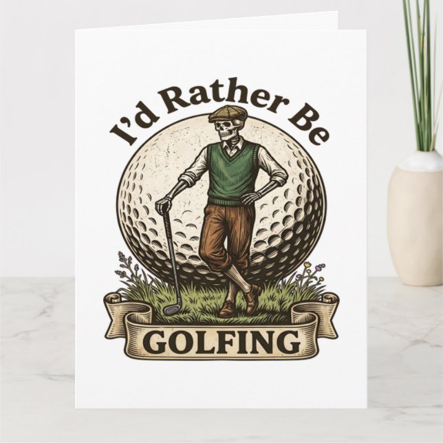 Tarjeta Mejor estaría jugando golf (Anverso)