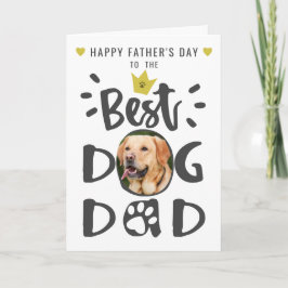 Tarjeta Mejor foto de Mascota de papá perro tipografía Día