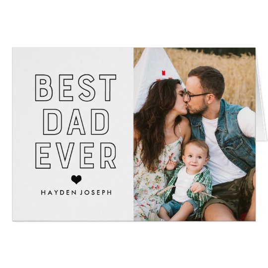 Tarjeta Mejor foto moderna del día de padre del papá el