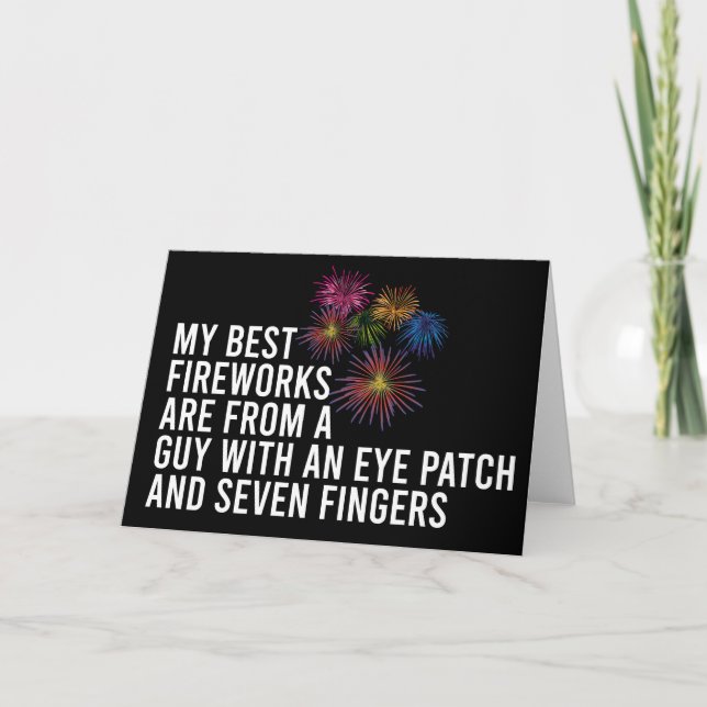 Tarjeta Mejor fuegos artificiales divertidos pirotécnicos  (Anverso)