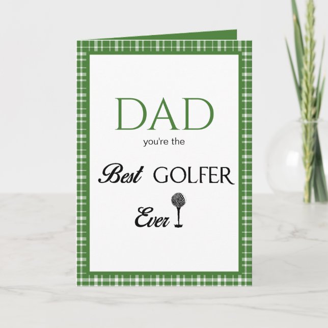Tarjeta Mejor Golfista del Día del Padre (Anverso)