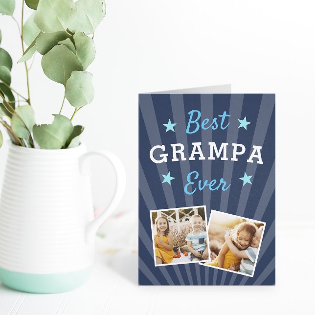 Tarjeta Mejor Grampa | Foto del Día del Padre (Subido por el creador)