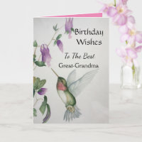Mejor Gran Abuela Cumpleaños Feliz Colibrí