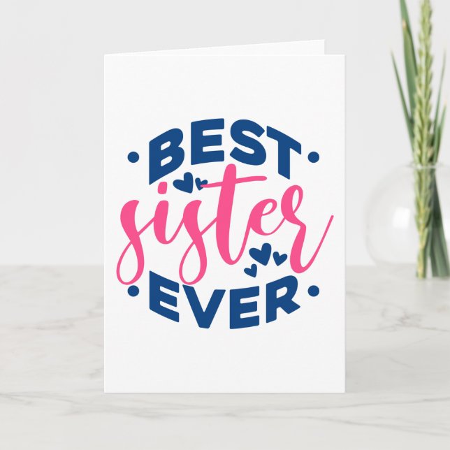 Tarjeta Mejor Hermana de la Historia (Anverso)