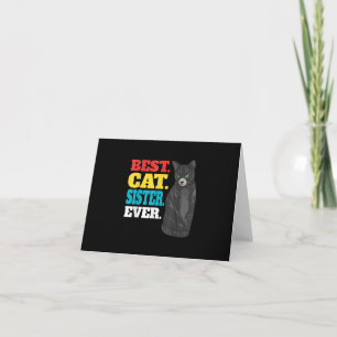 Tarjeta Mejor Hermana Del Gato Amantes de un gato gatito