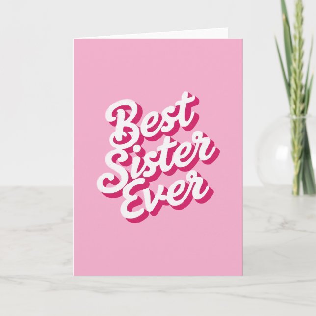 Tarjeta Mejor Hermana del Mundo (Anverso)
