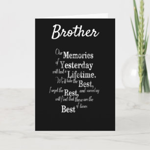 TARJETA **MEJOR HERMANO DE LA HISTORIA** FELIZ CUMPLEAÑOS