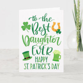 Tarjeta Mejor hija del mundo para el Día de San Patricio