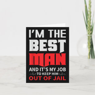 Tarjeta Mejor Hombre Boda Groom Gracioso Bachelor Stag Fie