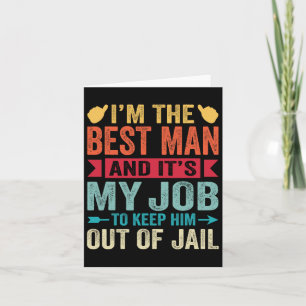 Tarjeta Mejor hombre Boda Groomsmen Funny Bridal Bach