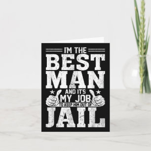 Tarjeta Mejor hombre Boda Groomsmen Gracioso soltero P