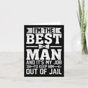 Tarjeta Mejor hombre Boda Groomsmen Gracioso soltero P