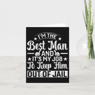 Tarjeta Mejor hombre Boda Groomsmen Gracioso soltero P