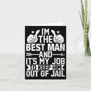 Tarjeta Mejor hombre Boda Groomsmen Gracioso soltero P